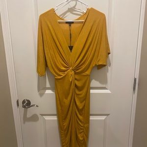Mustard Front Tie JLuxLabel dress